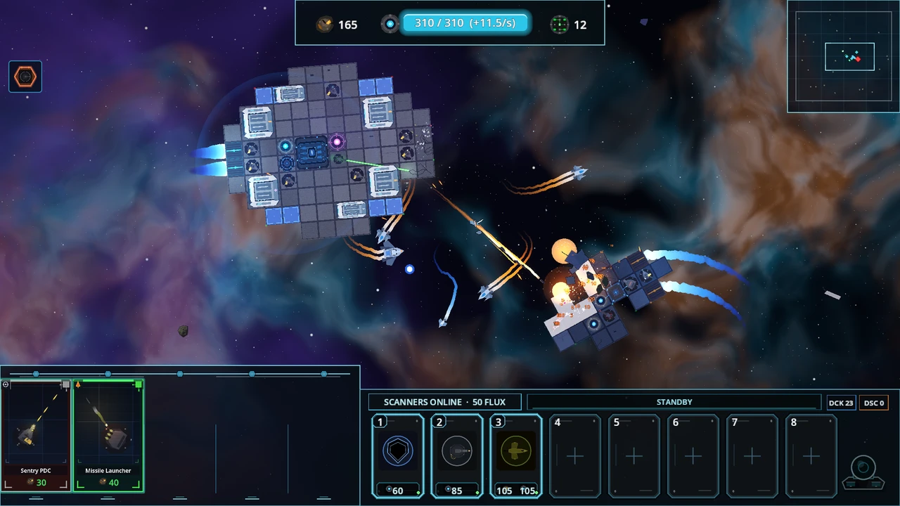 Construction cards, active abilities and crew communication during combat.